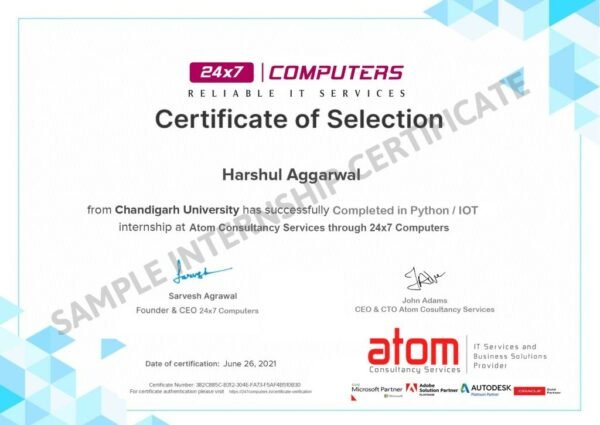 Online internship program for B.tech, M.Tech, MCA & MBA Students